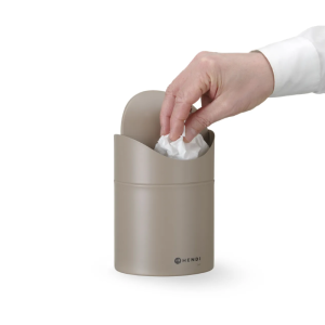 Pattumiera da Tavolo con Coperchio Oscillante - Beige - HENDI