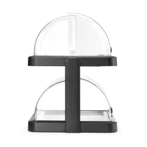 Vetrina Buffet con Coperchio Scorrevole UNIQ - 2 Ripiani - Nero - HENDI