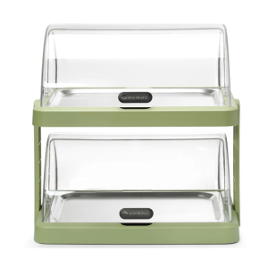 Vetrina Buffet con Coperchio Scorrevole UNIQ - 2 Ripiani - Verde - HENDI