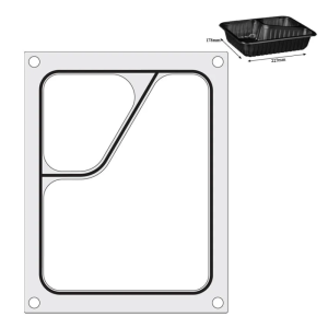Colt Sealing Matrix for Manual Sealer - 2 Compartments - HENDI