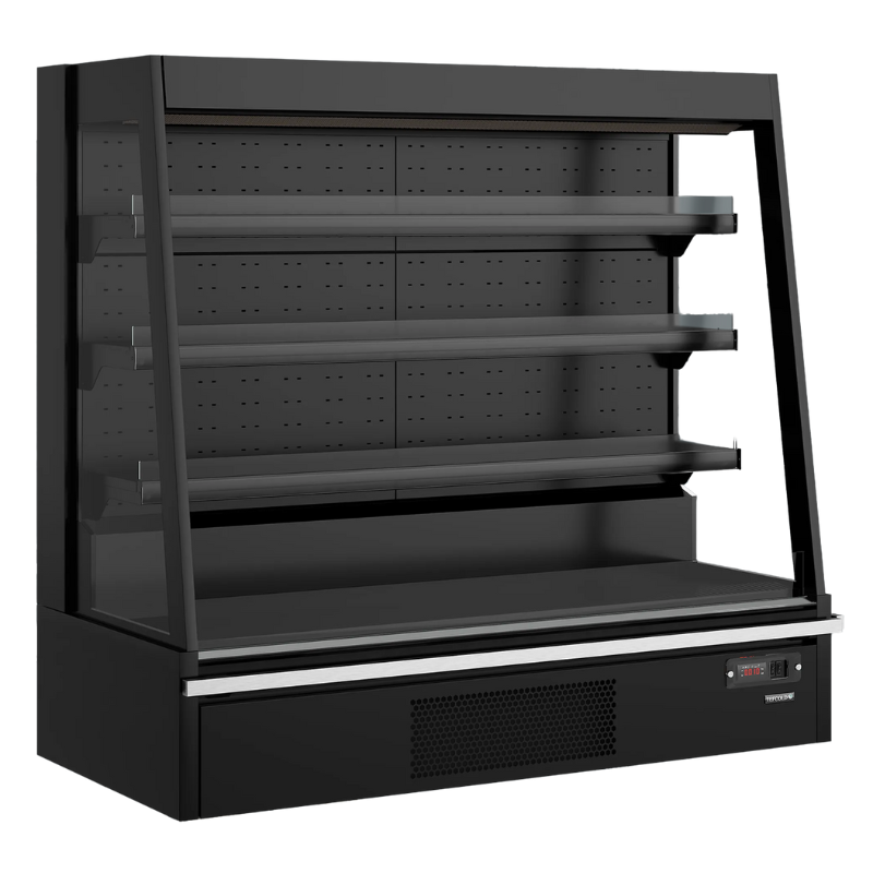 Vetrina Refrigerata Bassa Supermercato Aperta - Nero - 360 L