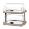 Vitrine Buffet with Sliding Lid UNIQ - 2 Trays - Beige - HENDI