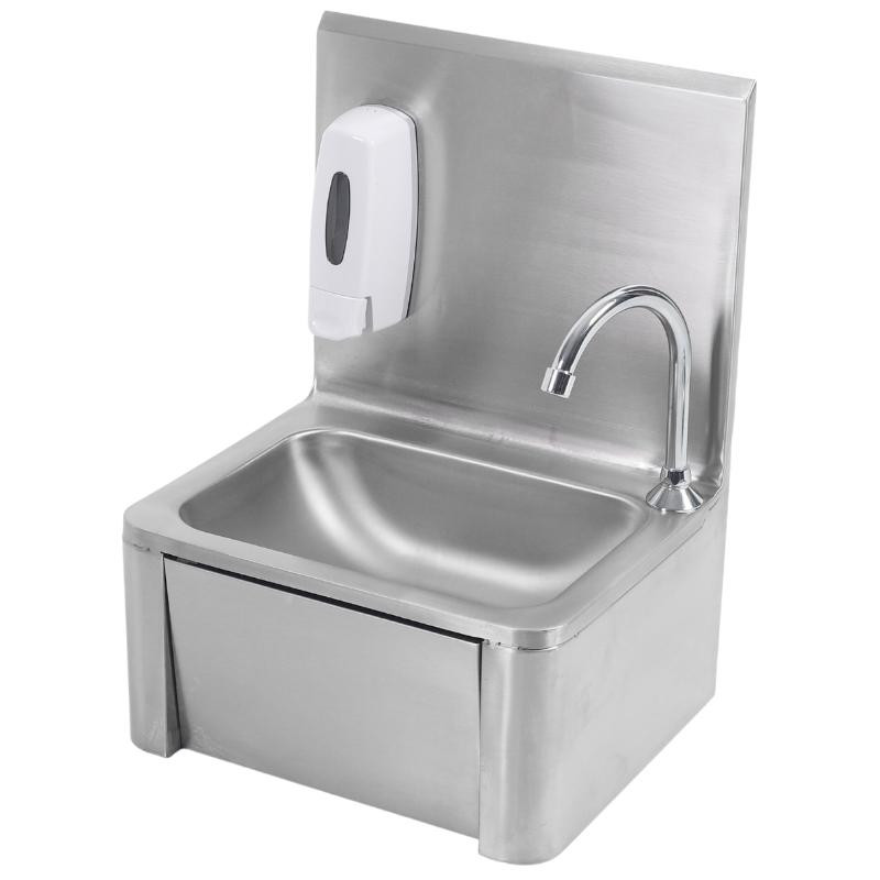 Lavabo a comando femorale in acciaio inox - Dynasteel