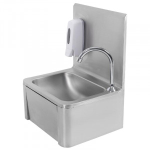 Lavabo a comando femorale in acciaio inox - Dynasteel