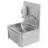 Lavabo a comando femorale in acciaio inox - Dynasteel
