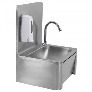 Lavabo a comando femorale in acciaio inox - Dynasteel