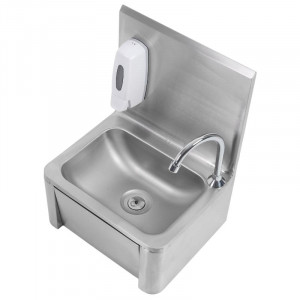 Lavabo a comando femorale in acciaio inox - Dynasteel