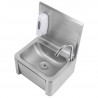 Lavabo a comando femorale in acciaio inox - Dynasteel