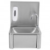 Lavabo a comando femorale in acciaio inox - Dynasteel
