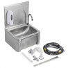 Lavabo a comando femorale in acciaio inox - Dynasteel