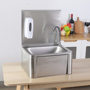 Lavabo a comando femorale in acciaio inox - Dynasteel