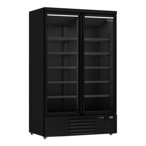 Vetrina Refrigerata Positiva 2 Porte Nera - 1000L | CombiSteel