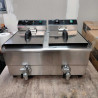 Friggitrice Professionale 2 x 13 L con Scarico - Dynasteel: Prestazioni e durata per la tua cucina