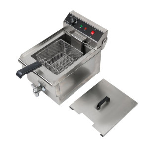 Friggitrice Professionale 13L con Scarico in Acciaio Inox - Dynasteel