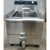 Friggitrice Professionale 13L con Scarico in Acciaio Inox - Dynasteel
