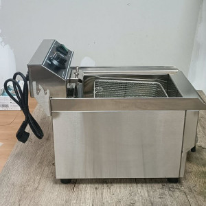 Friggitrice Professionale 13L con Scarico in Acciaio Inox - Dynasteel