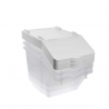 Set di 3 Contenitori per Ingredienti 30L + Coperchi + 4 Ruote