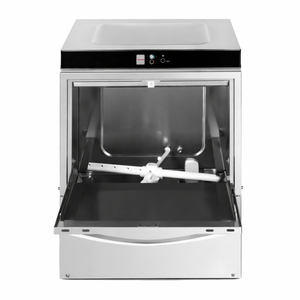 Lavastoviglie Professionale con Dosatore di Liquido di Risciacquo e Detergente e Pompa di Scarico - 50 x 50 cm - Dynasteel