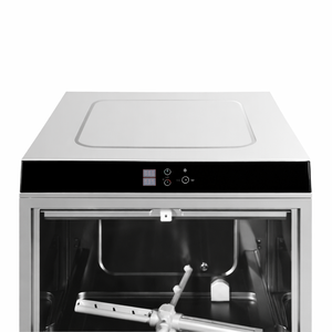 Lave-Vaisselle Professionnel avec Doseur de Liquide de Rinçage et Détergent et Pompe de Vidange - 50 x 50 cm - Dynasteel