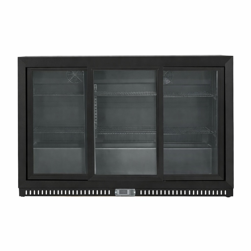 Retrobar Refrigerato Skinplate - 3 Porte Vetrate Scorrevoli - 328 L - Dynasteel