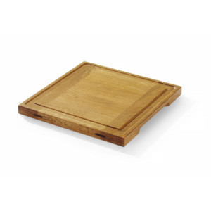 Tavola di Presentazione in Quercia - 270 x 270 mm - HENDI