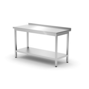 Tavolo a Muro Profi Line con Ripiano - L 1400 x P 600 mm - HENDI