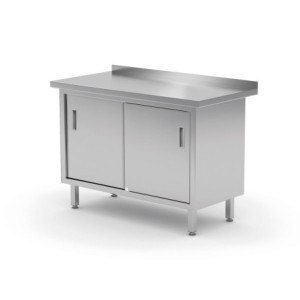 Table Murale - Placard avec Portes Coulissantes - L 1600 x P 600 mm - HENDI