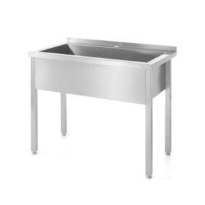 Tavolo Lavello Semplice Saldato - P 600 x L 800 mm - HENDI