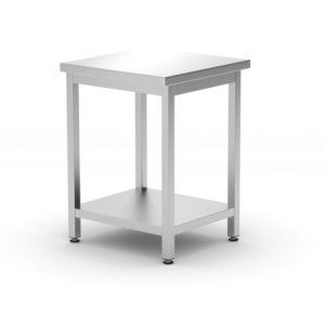 Tavolo da Lavoro Centrale Kitchen Line con Ripiano - P 600 x L 600 mm - HENDI