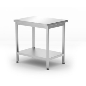 Tavolo da Lavoro Centrale Kitchen Line con Ripiano - P 600 x L 800 mm - HENDI
