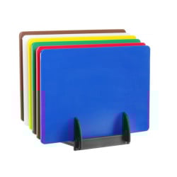 Planches à Découper HACCP - Set de 6 avec Rack - HENDI