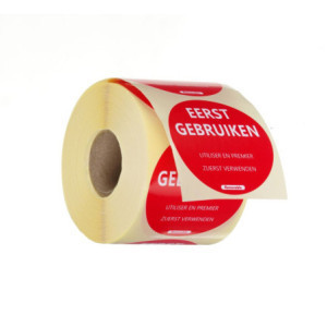 Labels "Use First" - Roll of 500 - HENDI