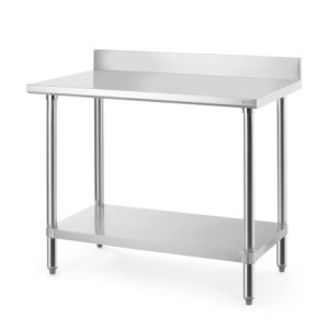 Table de Travail avec Dosseret et Étagère - L 1000 mm - HENDI