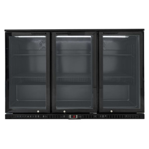 Retrobar Refrigerato Skinplate - 3 Porte a Vetro Battenti - 328 L - Dynasteel
