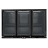 Retrobar Refrigerato Skinplate - 3 Porte a Vetro Battenti - 328 L - Dynasteel
