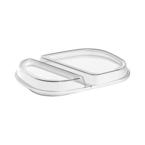 Lid for Reusable Tray 2 Compartments in PP - Pack of 24 - FourniResto