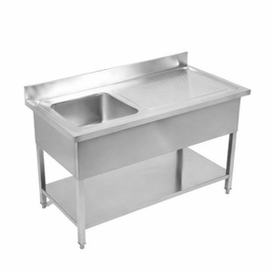 Lavello 1 Vasca con Schienale e Ripiano - L 1000 x P 700 mm - Dynasteel