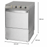 Lavastoviglie Professionale con Dosatore di Liquido di Risciacquo e Detergente - 40 x 40 cm - Dynasteel