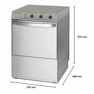 Lavastoviglie Professionale con Dosatore di Liquido di Risciacquo e Detergente e Pompa di Scarico - 50 x 50 cm - 50 x 50 cm