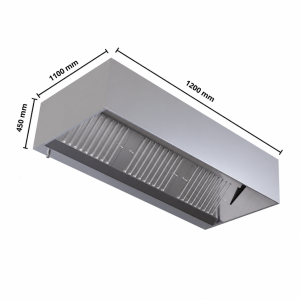 Cappa Cubica 1100 LED Senza Motore - Dynasteel Qualità Inox AISI 304