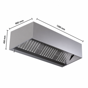 Cappa Cubica 900 Led Senza Motore - Dynasteel KP 9/12L-LEDB-IMPEX