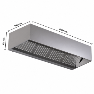Cappa Cubica Led 2000mm Senza Motore Dynasteel - Professionale Premium