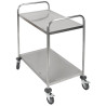 Carrello in acciaio inox a 2 ripiani - Ricondizionato
