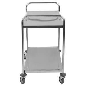 Carrello in acciaio inox a 2 ripiani - Ricondizionato