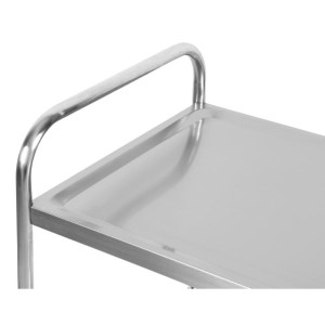 Carrello in acciaio inox a 2 ripiani - Ricondizionato