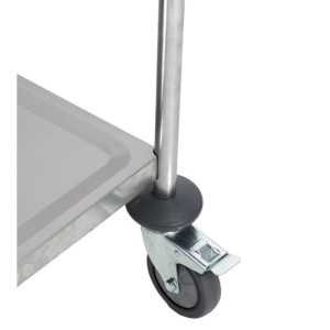 Carrello in acciaio inox a 2 ripiani - Ricondizionato