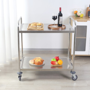 Carrello in acciaio inox a 2 ripiani - Ricondizionato