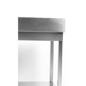 Tavolo Inox 1600x700 mm Alzatina e Ripiano Basso