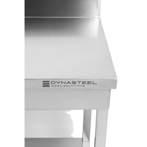 Tavolo Inox 1600x700 mm Alzatina e Ripiano Basso