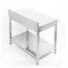 Tavolo Inox 1600x600 mm Alzatina e Ripiano Basso